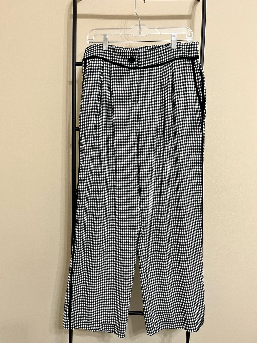 Faith and Joy Gingham Plaid Pants XLP Plus Petite XL Coastal Preppy Smart Casual